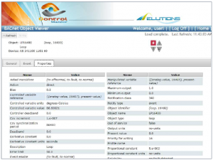 Zakładka Properties w BACnet Object Viewer