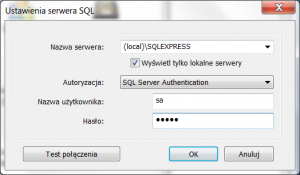 ControlMaestro - Konfiguracja połączenia z serwerem SQL Server