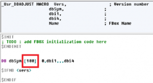 DB w kodzie IL w FBox Builder