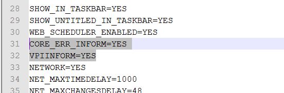 Parametry odpowiadające za tryb diagnostyczny w apptune.dat