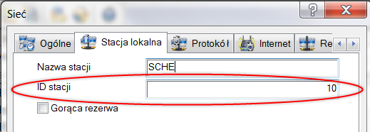 ID stacji lokalnej w ControlMaestro