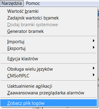 Włączanie przeglądarki pliku logów