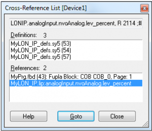 LON w Cross-Reference