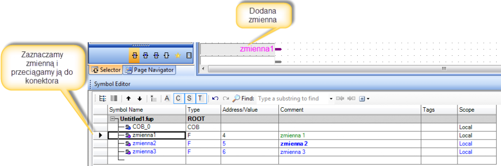 Dodawanie zmiennej do algorytmu