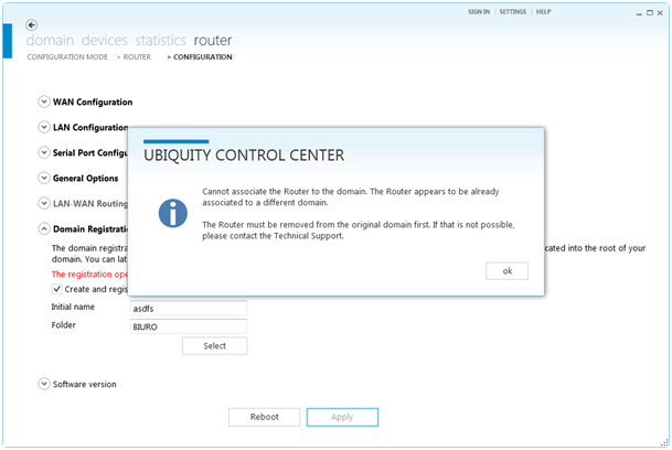 ubiquity_cannot_associate_router_to_domain
